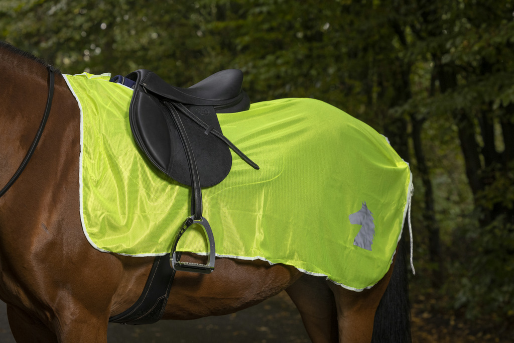 NORTON Reflektierende Nierendecke, gelb, 140 cm, Ausreitdecke