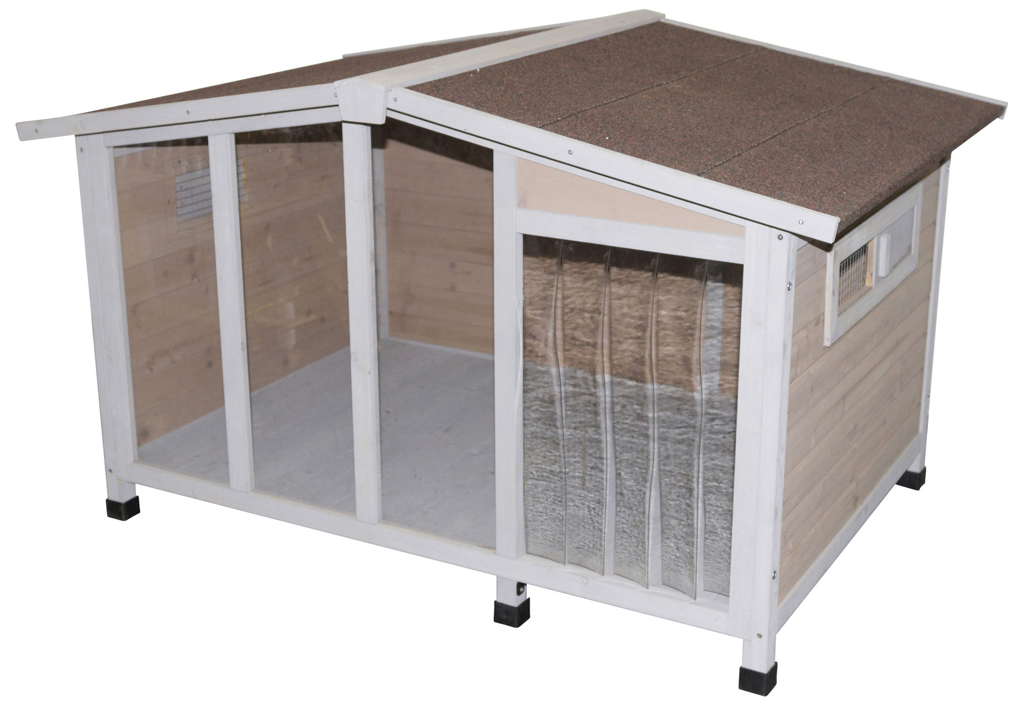 Kerbl Hundehütte "Overview", 134 x 92 x 82 cm, lasiertes Holz