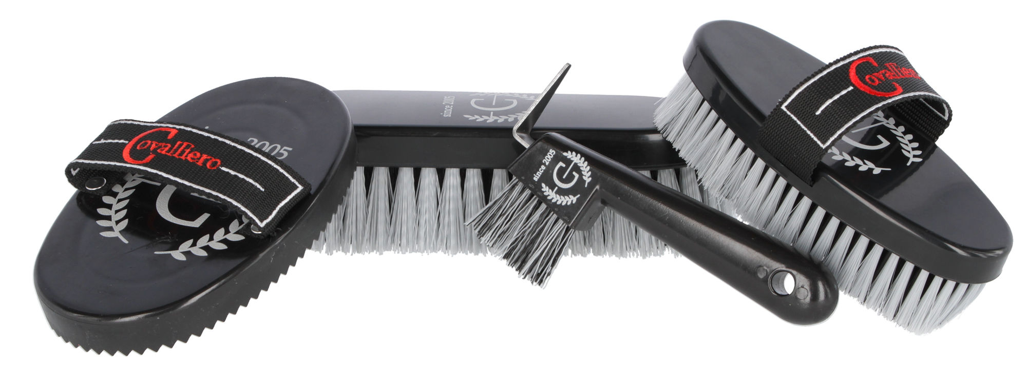 Covalliero Putzbeutel, 5er-Set, rot/schwarz