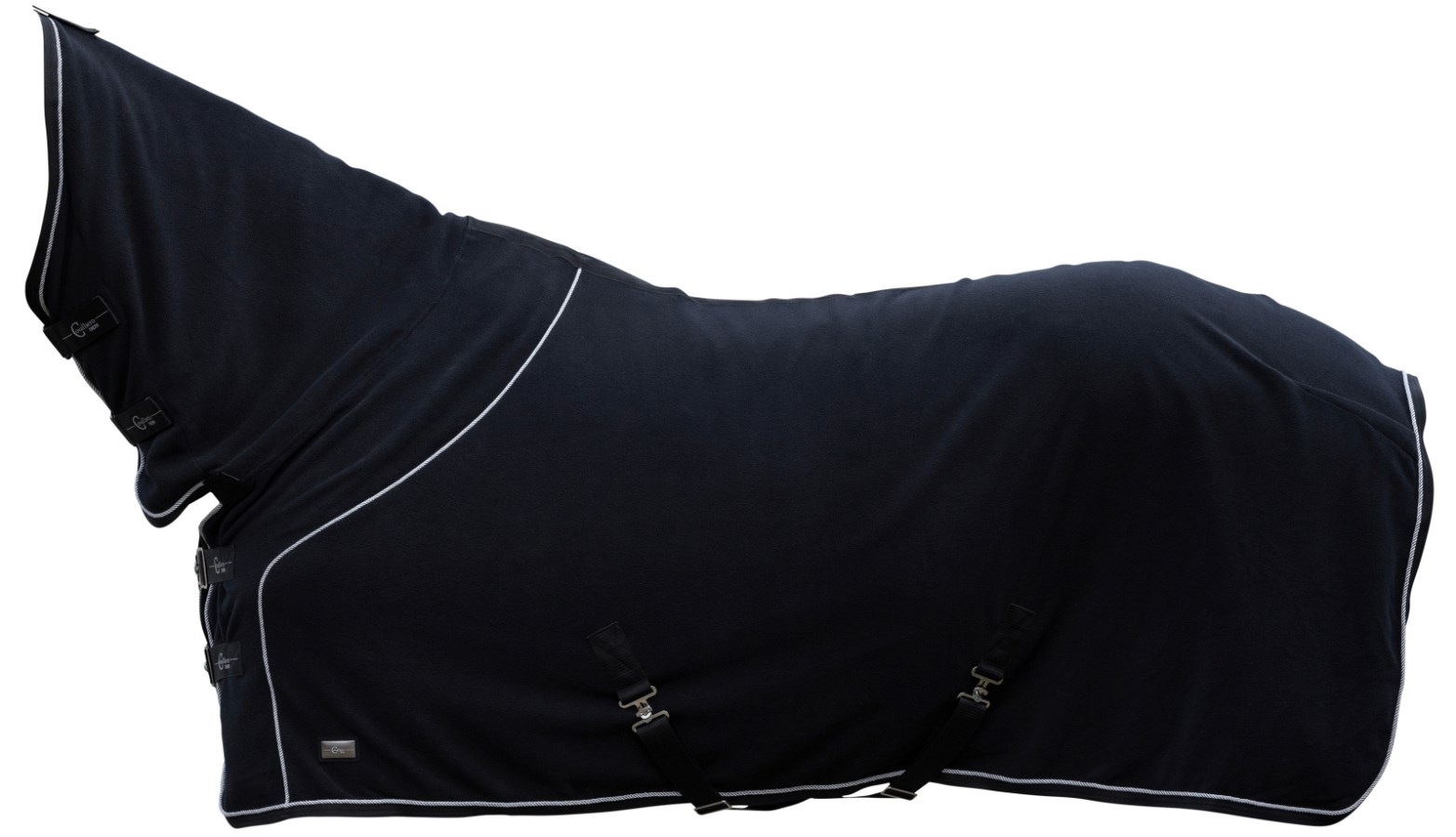 Fleecedecke mit Halsteil CovallieroTherm, schwarz