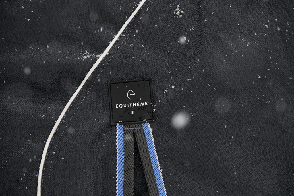 EQUITHÈME "TYREX 1200D" 8000/8000 Decke, 300g Füllung, Pferdedecke, grau/blau, Weidedecke