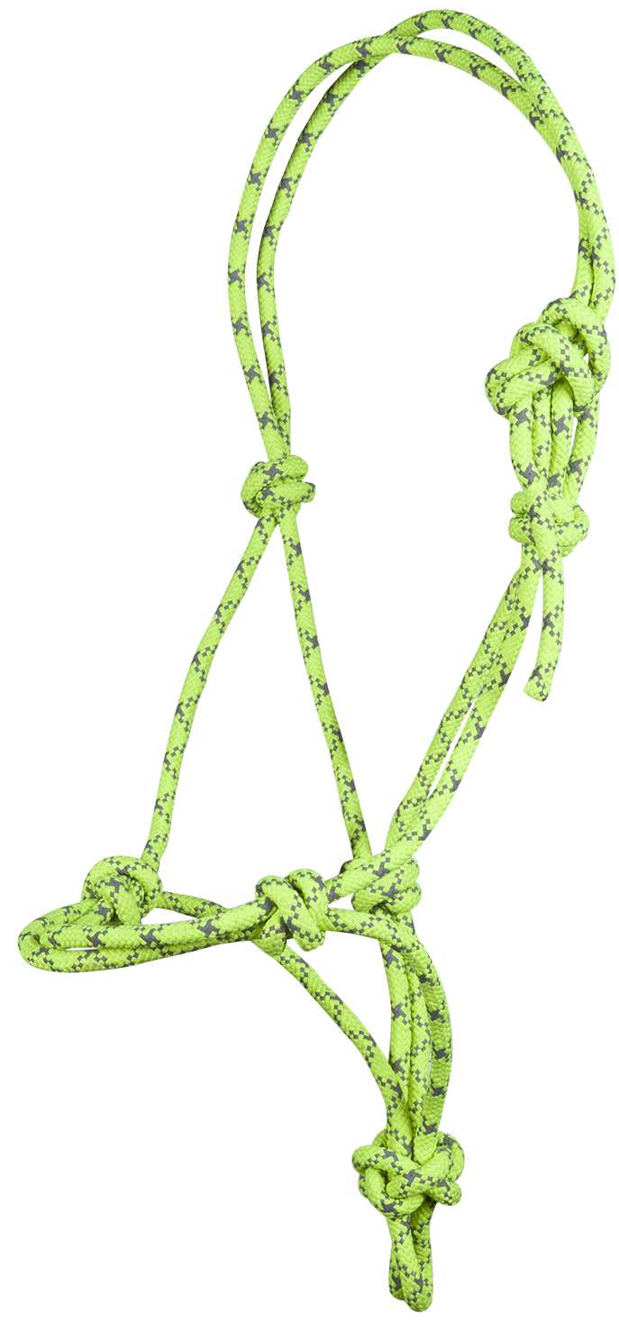 Knotenhalfter-Set "Reflective", neon gelb