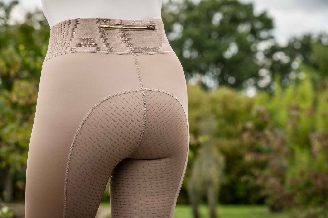 HKM Reitleggings "Lavender Bay" Silikon-Vollbesatz,taupe,32/34,Sale