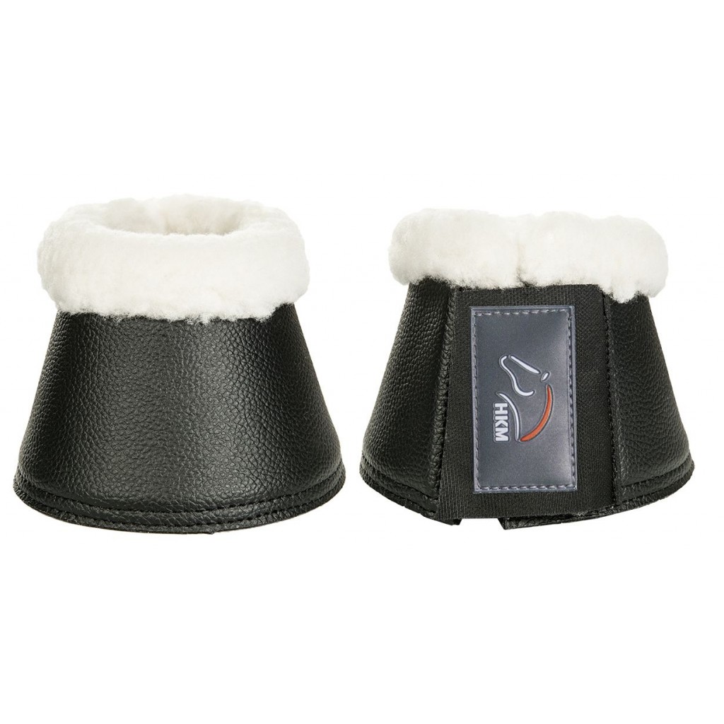 Hufglocken "Comfort Lederimitat", schwarz, mit Polsterung