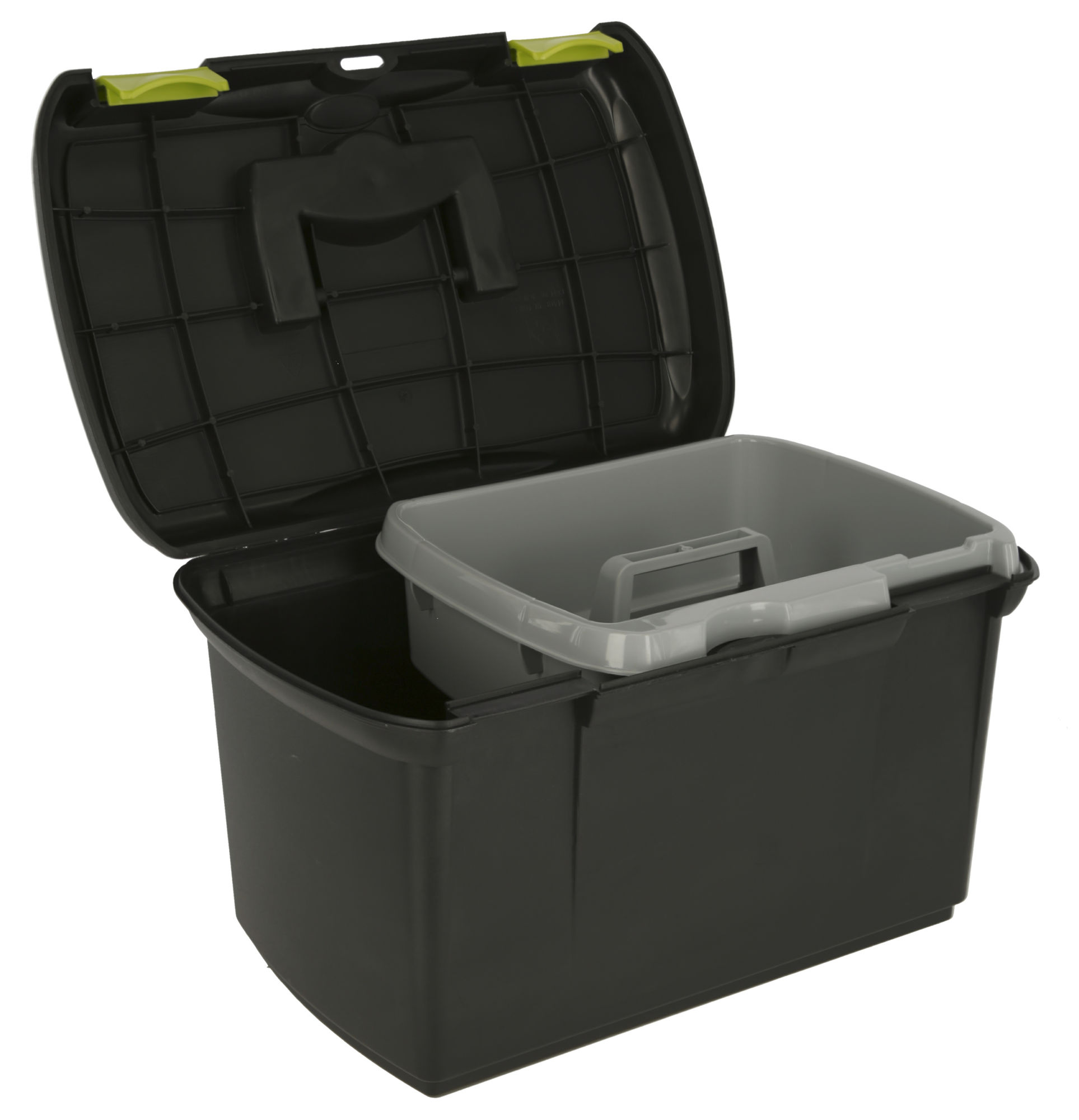 Kerbl Putzbox "Arrezzo", schwarz/pistazie, 40,6 x 25,2 x 24,4 cm