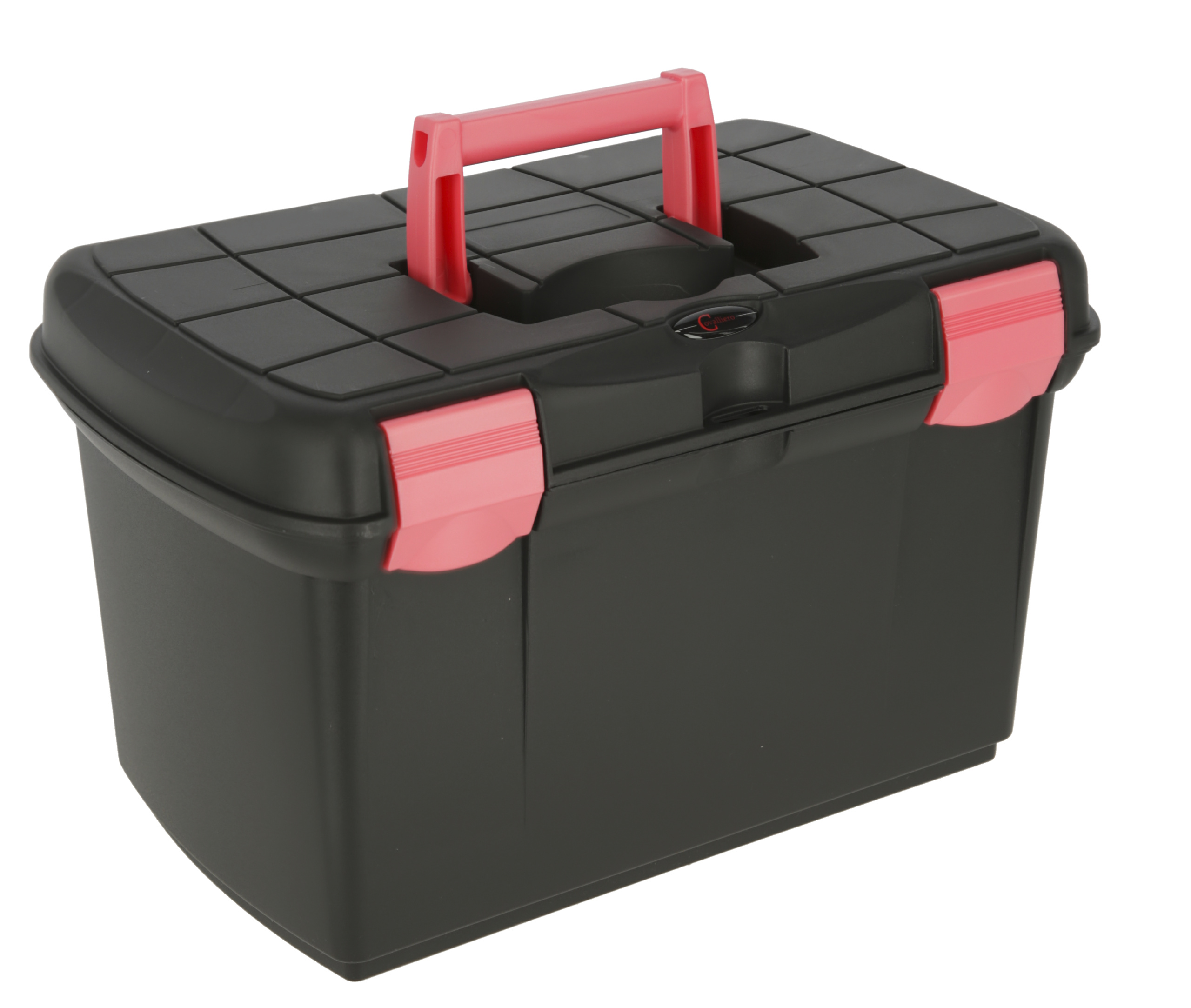 Kerbl Putzbox "Arrezzo", schwarz/fuchsia, 40,6 x 25,2 x 24,4 cm