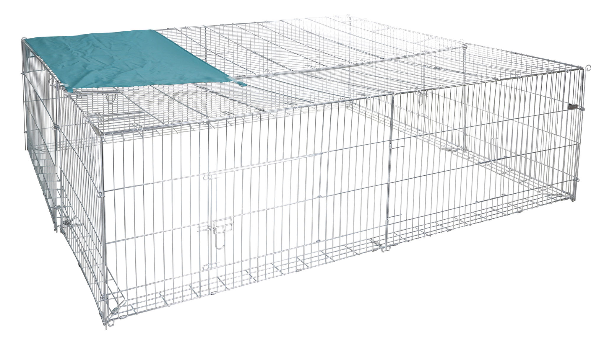 Kerbl Erweiterungselement mit Ausbruchssperre, 230 x 76 x 70 cm, Metall verzinkt