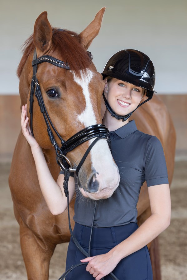Covalliero Reithelm "Eclipse Polo",lackschwarz