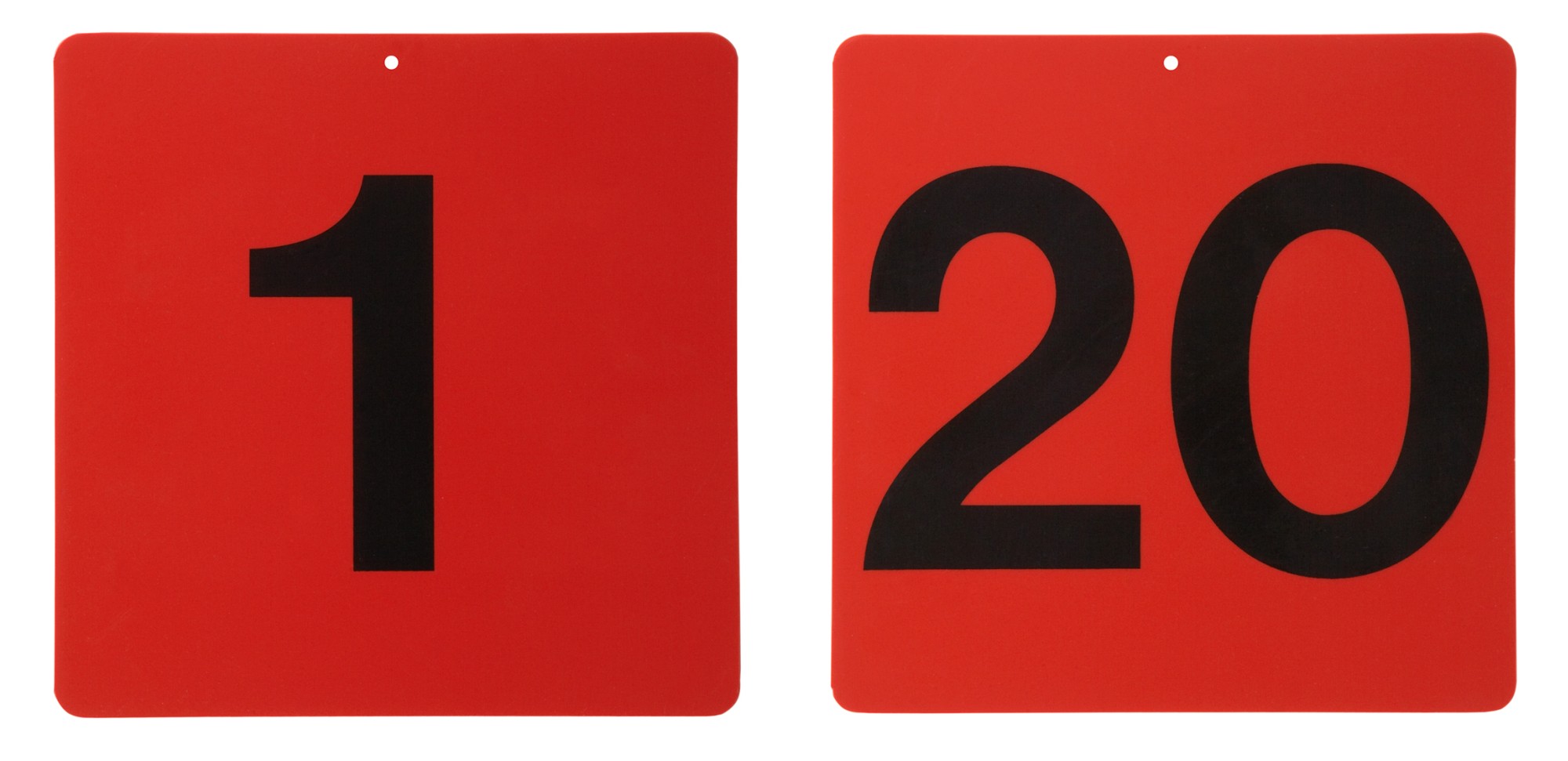 Schild in rot, ohne Buchstaben / Nummer