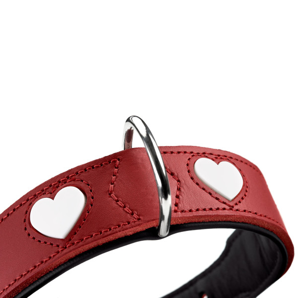 Hunter Halsband Love, rot/schwarz