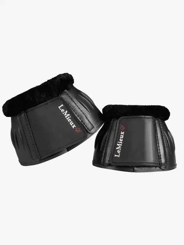 LeMieux Gummiglocken mit Fleece ,Schwarz