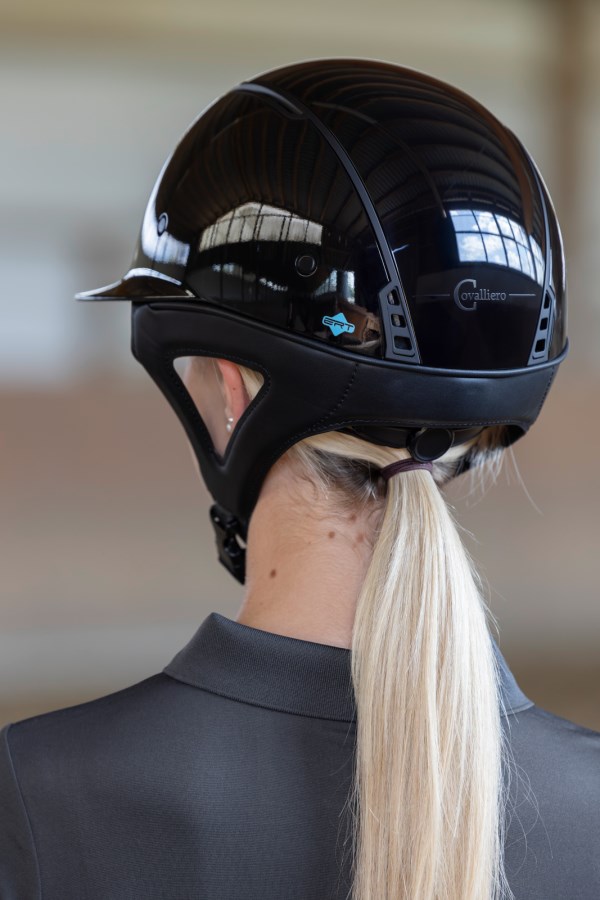 Covalliero Reithelm "Eclipse Polo",lackschwarz