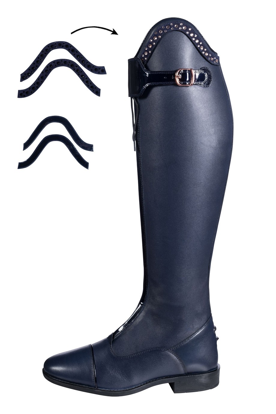 HKM Reitstiefel -Trinity- normal/extra weit dunkelblau