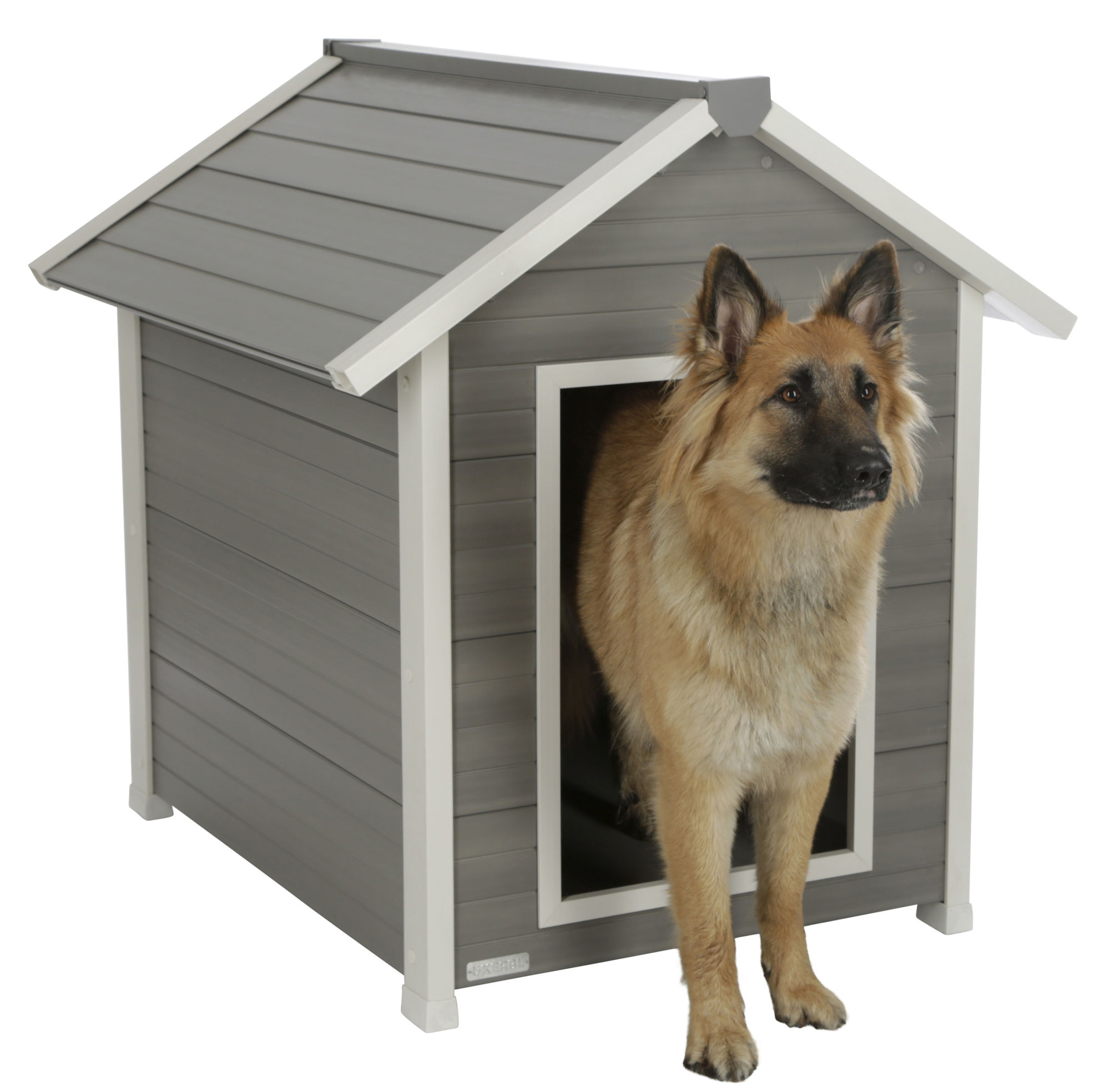 Kerbl ECO-Hundehütte "Hendry", 101 x 88 x 98 cm, grau/weiß