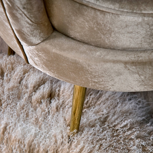 Lammfell "Labit" beige tibetanischer Lammpelz 50x90cm Fellvorlage