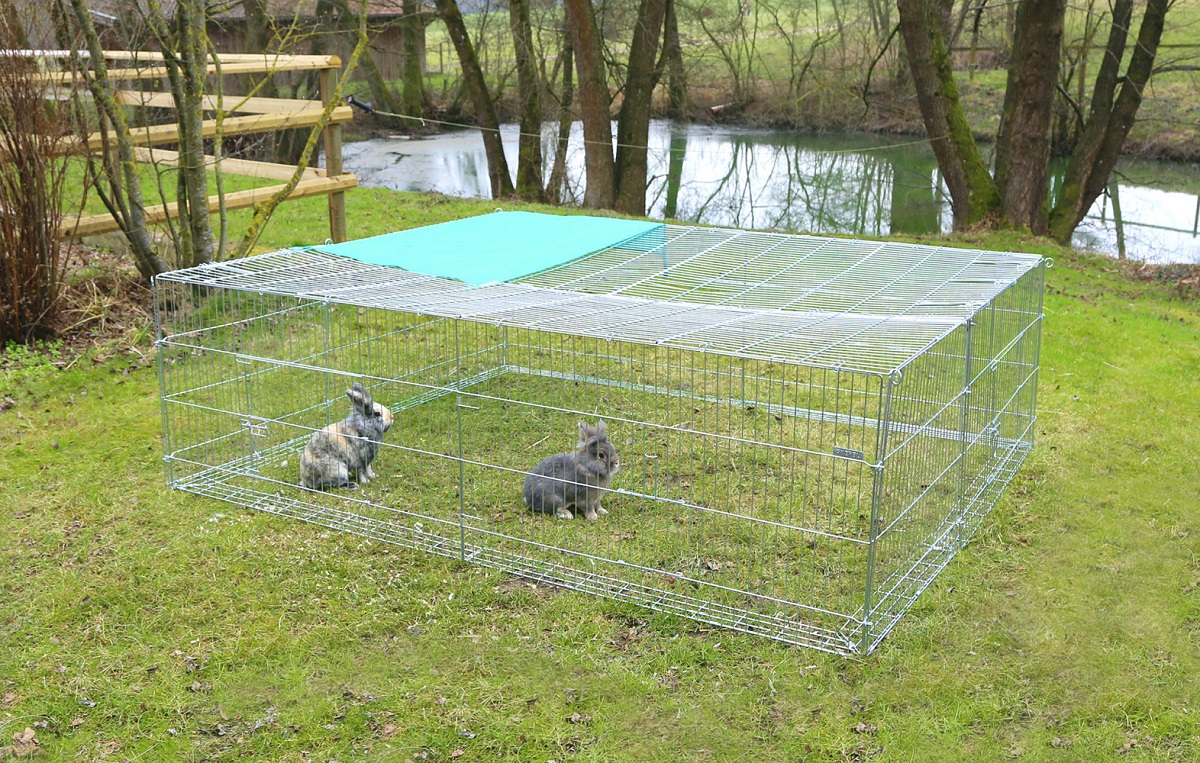 Kerbl Erweiterungselement mit Ausbruchssperre, 230 x 76 x 70 cm, Metall verzinkt