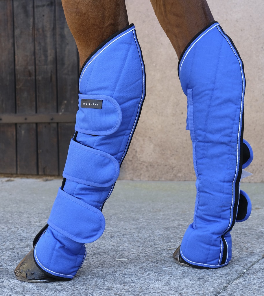EQUITHÈME "TYREX 1200D" Transportgamaschen, blau/schwarz