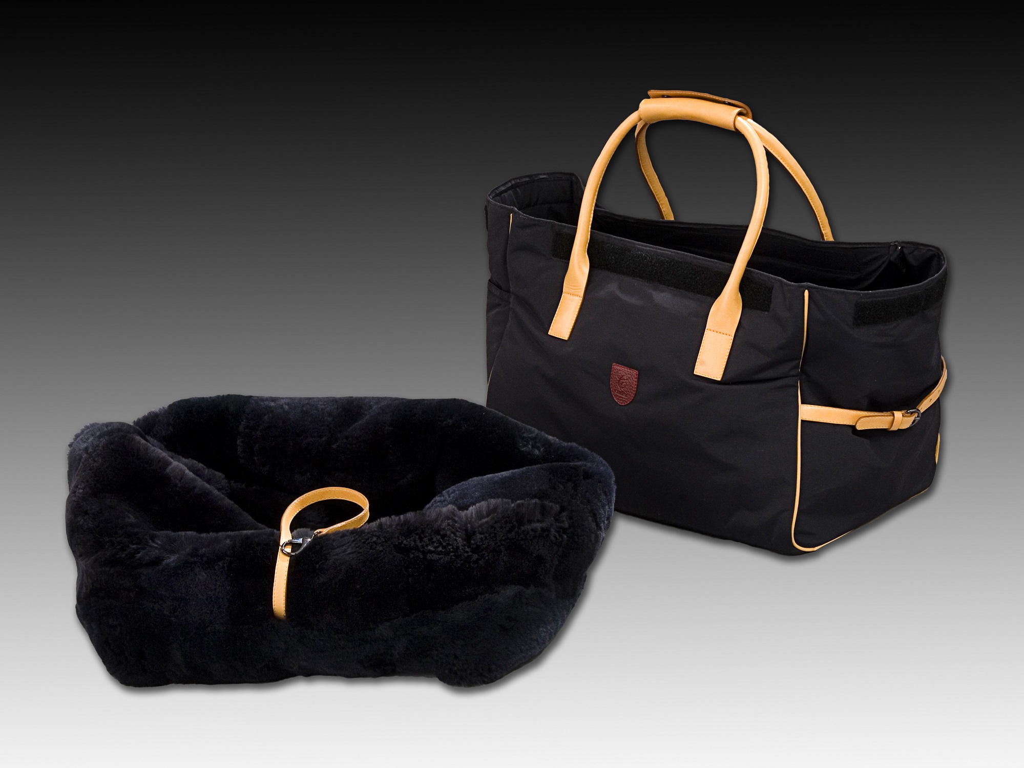 CHRIST Lammfell Hunde-Tragetasche "Bailey", Hundetasche, mit Lammfell