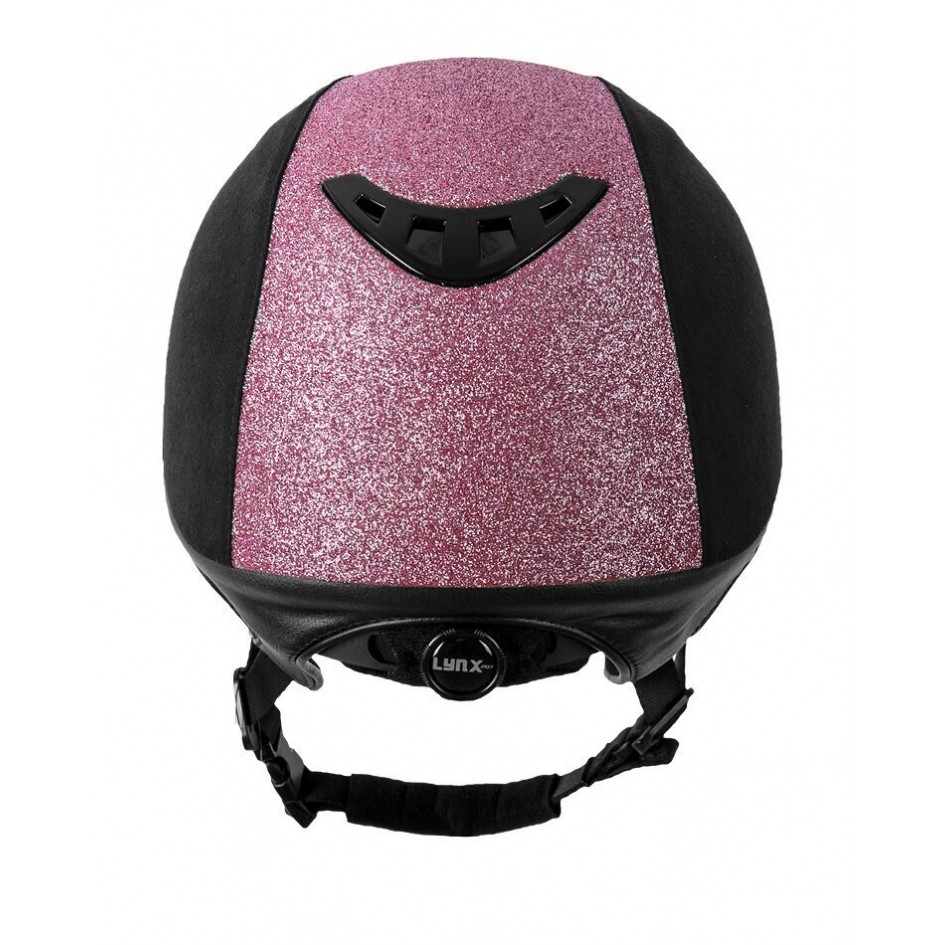 Back on Track Reithelm "EQ3 Lynx Micromocca",schwarz/pink, Glitzer