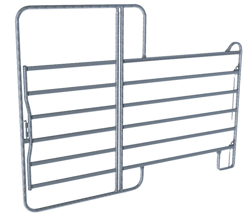 Kerbl Weidepanel mit Tor, Metall feuerverzinkt