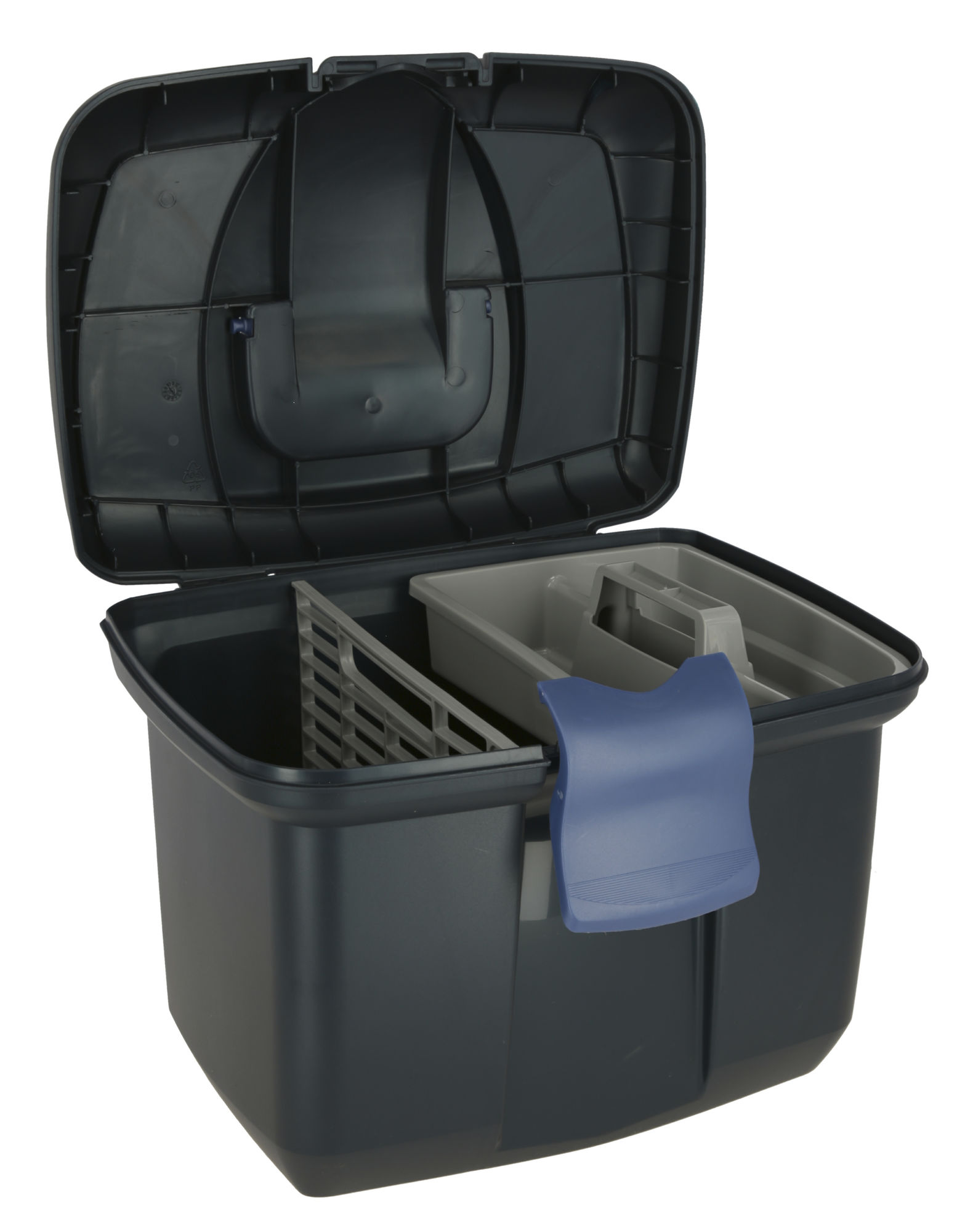 Kerbl Putzbox "Roma", midnight blue, 40,5 x 30,5 x 32 cm, Kunststoff