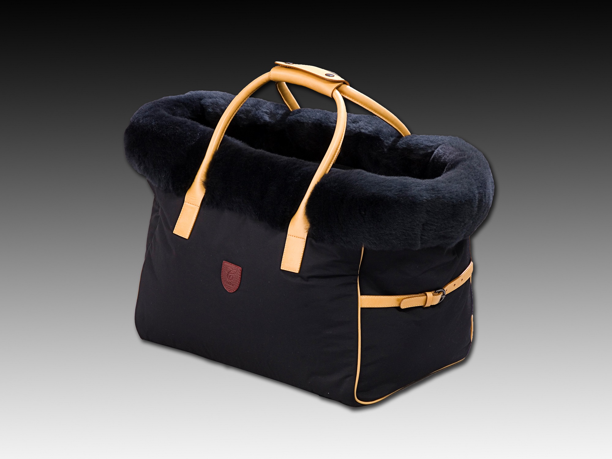 CHRIST Lammfell Hunde-Tragetasche "Bailey", Hundetasche, mit Lammfell