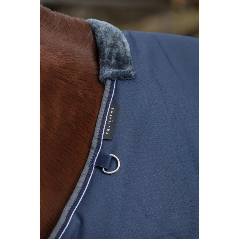 EQUITHÈME "TYREX 600 D" Decke, 150g Füllung, Pferdedecke, marineblau/grau, Weidedecke