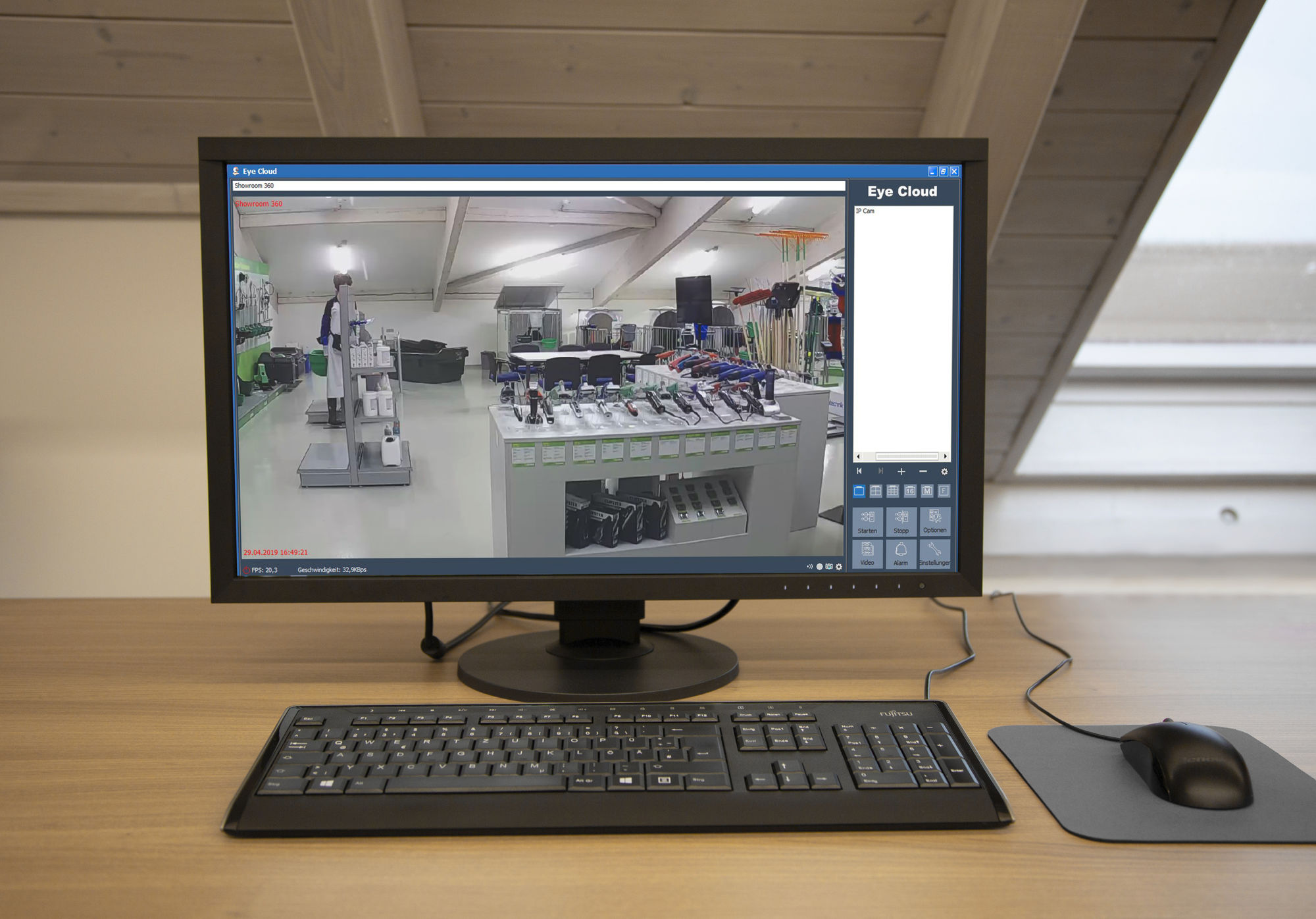 IPCam 360 FHD mit optischem Zoom, schwarz, Stallüberwachung