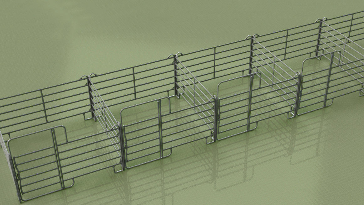 Kerbl Weidepanel mit Tor, Metall feuerverzinkt