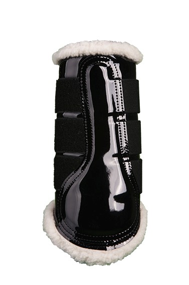 HKM Gamaschen Comfort Lack,schwarz-schwarz,M,sale