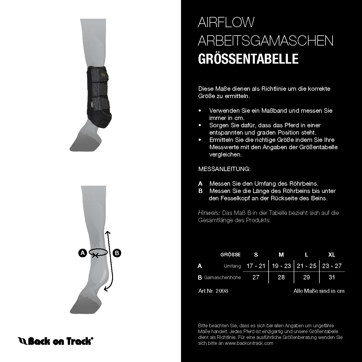 Back on Track Airflow Arbeitsgamaschen