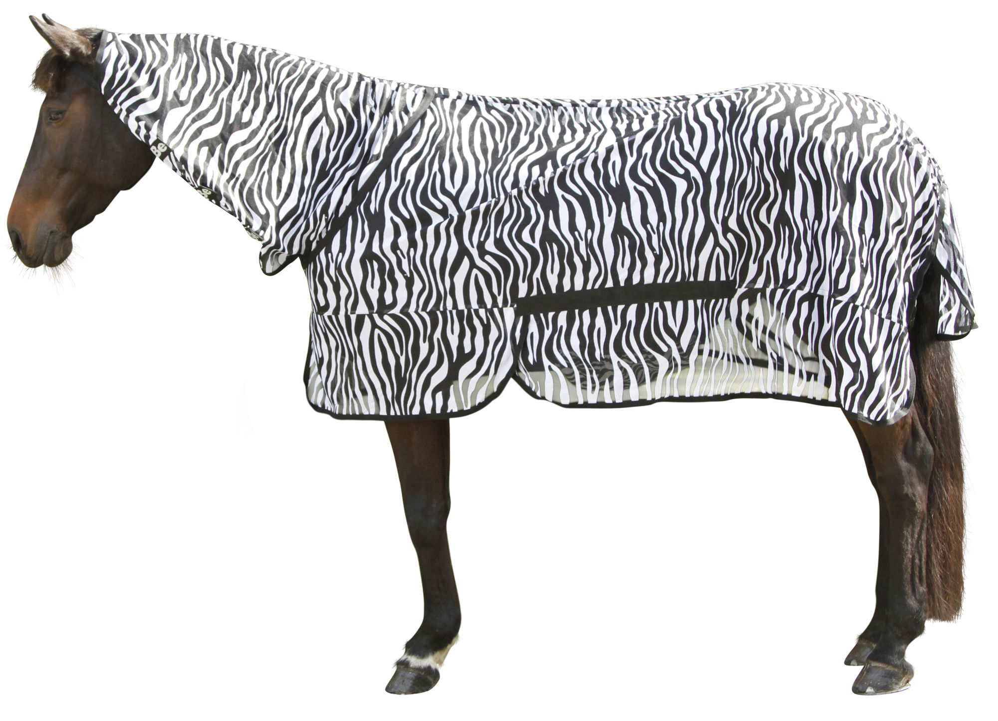 Covalliero Fliegendecke Zebra, weiß/schwarz, inkl. Halsteil
