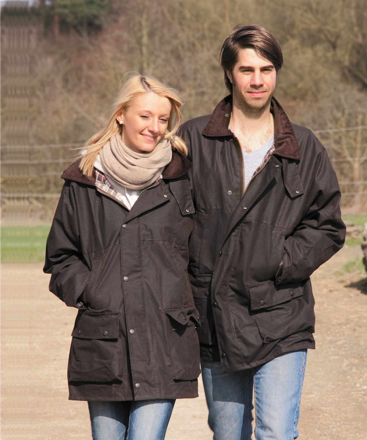 Wachsjacke Basic, braun