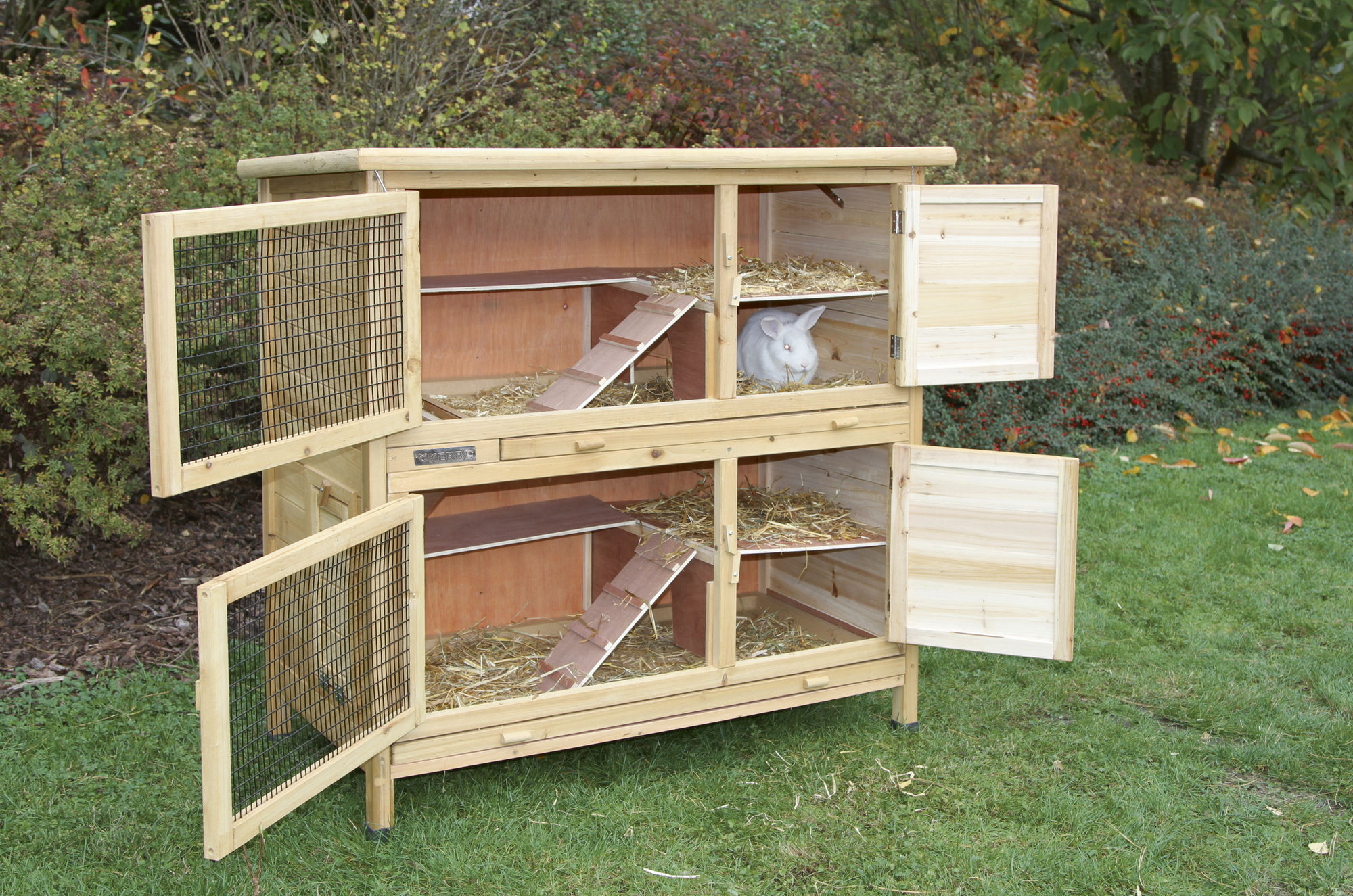 Kerbl Nagerstall "Appartement Flat", 115 x 61 x 118 cm , Holz/Kunststoff