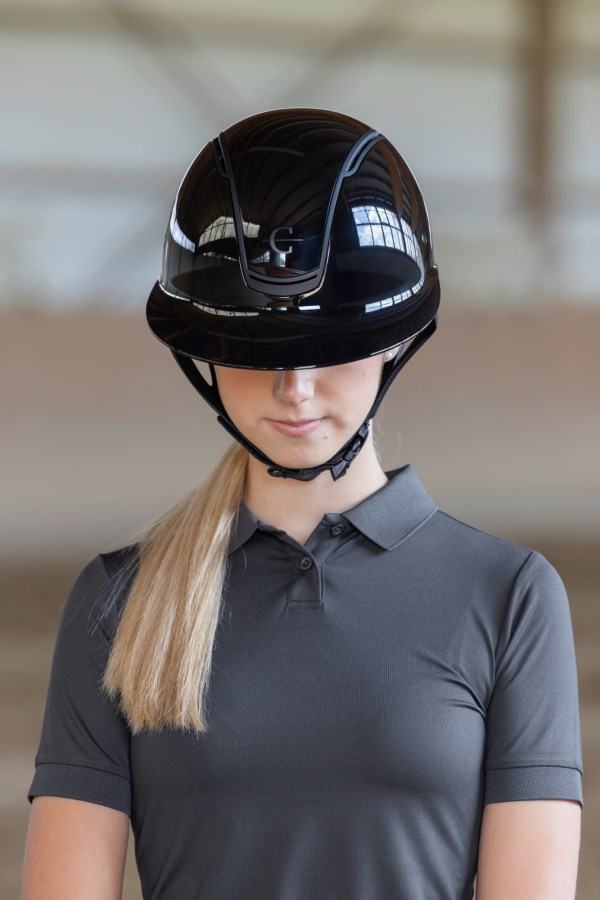 Covalliero Reithelm "Eclipse Polo",lackschwarz