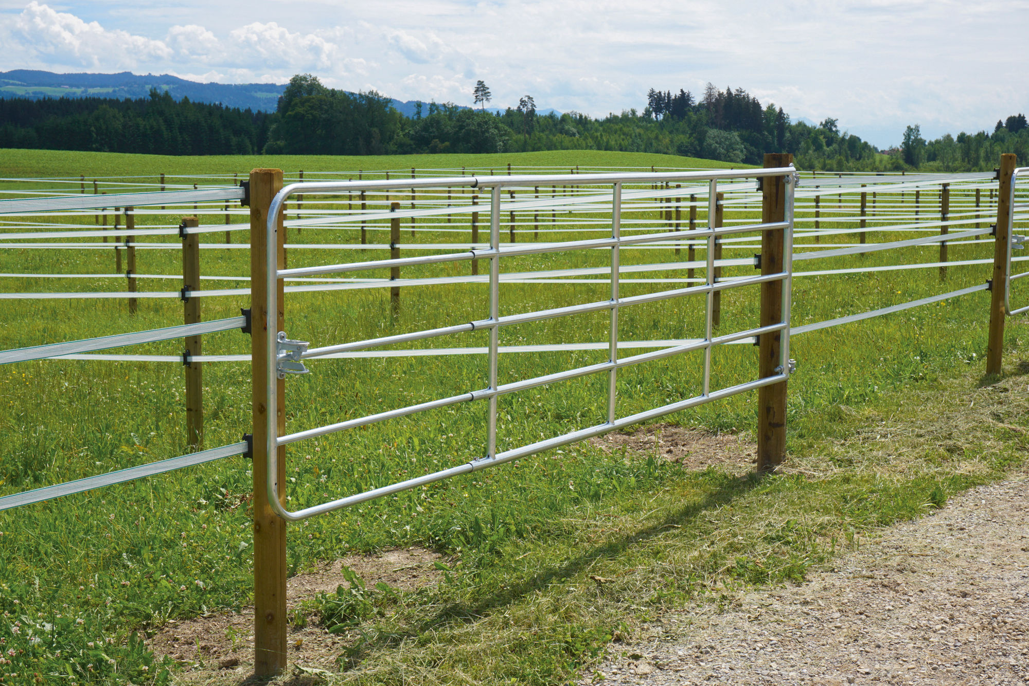Kerbl Weidetor, ausziehbar, Stahl