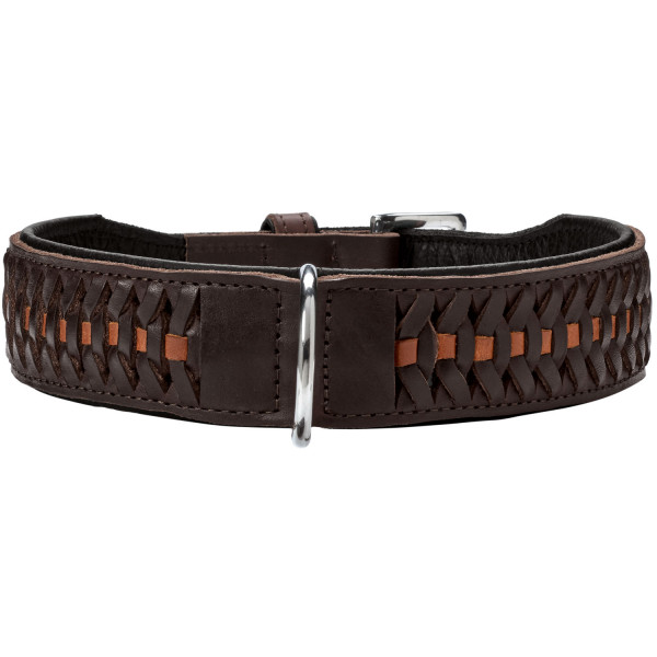 Hunter Halsband Solid Education Exclusive, dunkelbraun/schwarz
