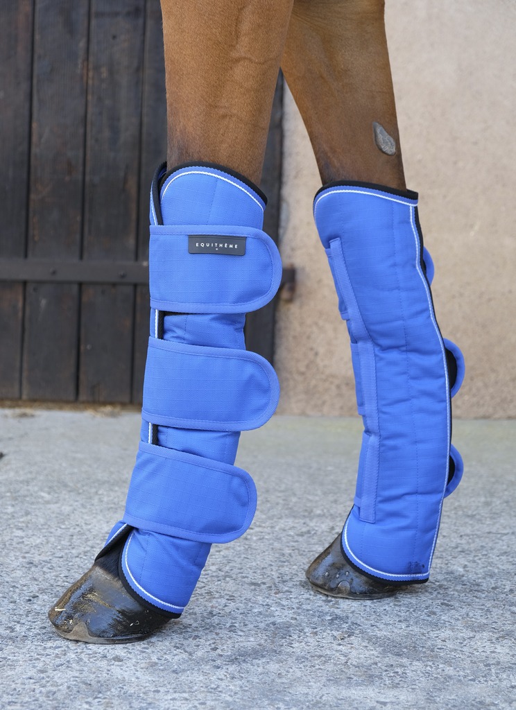 EQUITHÈME "TYREX 1200D" Transportgamaschen, blau/schwarz