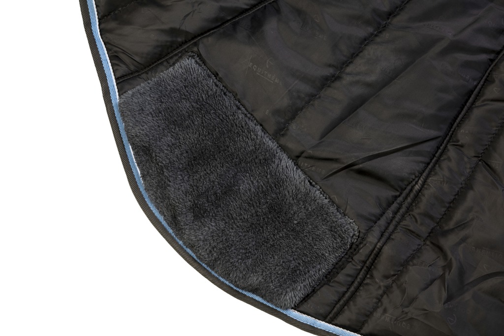 EQUITHÈME "TYREX 1200D" 8000/8000 High-Neck-Decke, 300g Füllung, Pferdedecke, grau/blau, Weidedecke