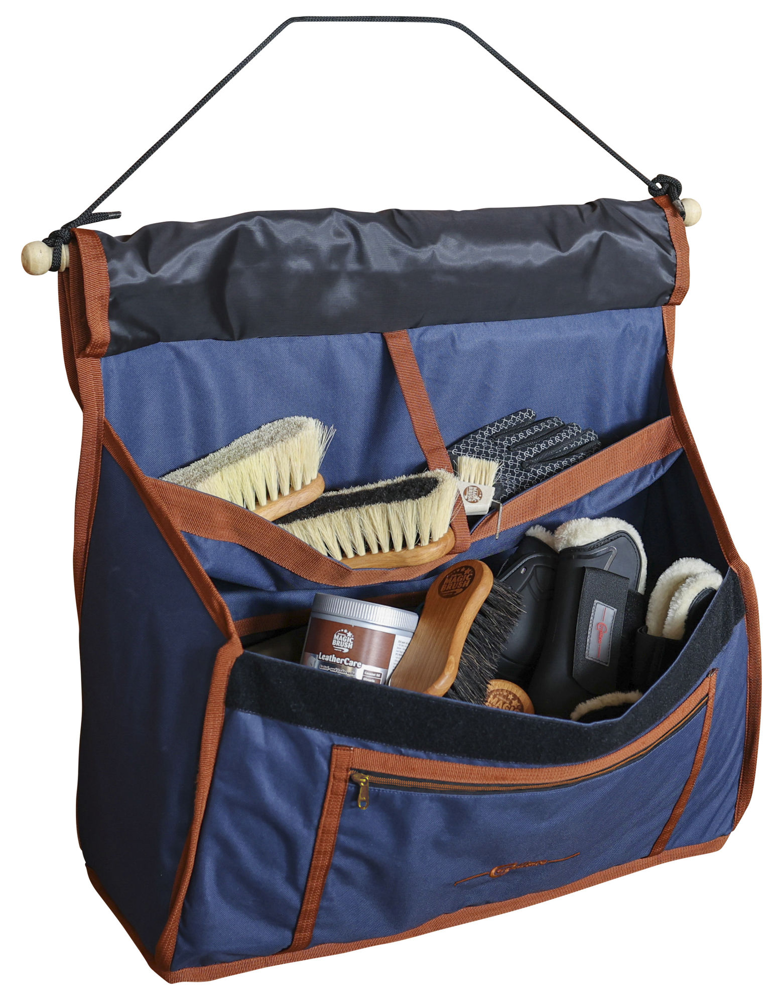 Covalliero Boxentasche Milano, navy/camel, 66 x 25 x 60 cm