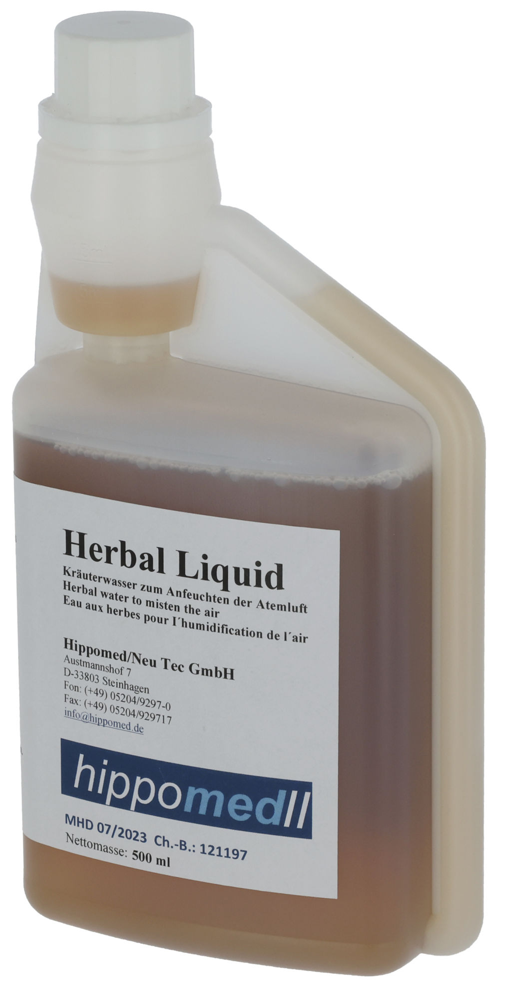 hippomed Herbal Liquid, 500 ml, Kräuterwasser zum Anfeuchten der Luft
