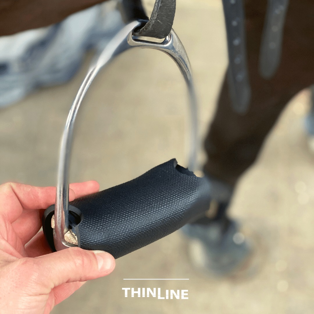 ThinLine Steigbügelbandagen, rutschfest, Knie- und Knöchelentlastung, stoßdämpfende Oberfläche