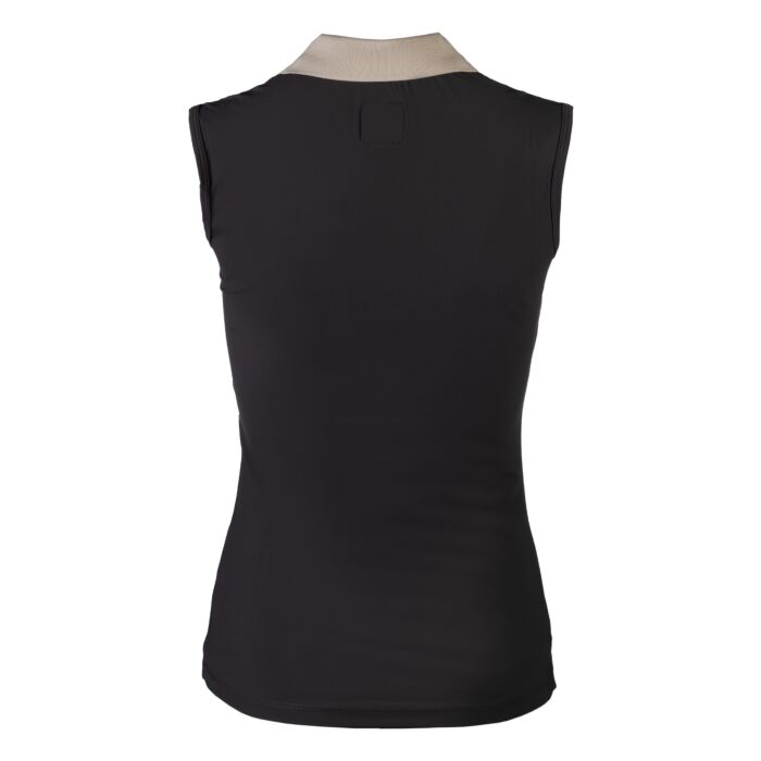 Poloshirt "Limone", ärmellos, schwarz
