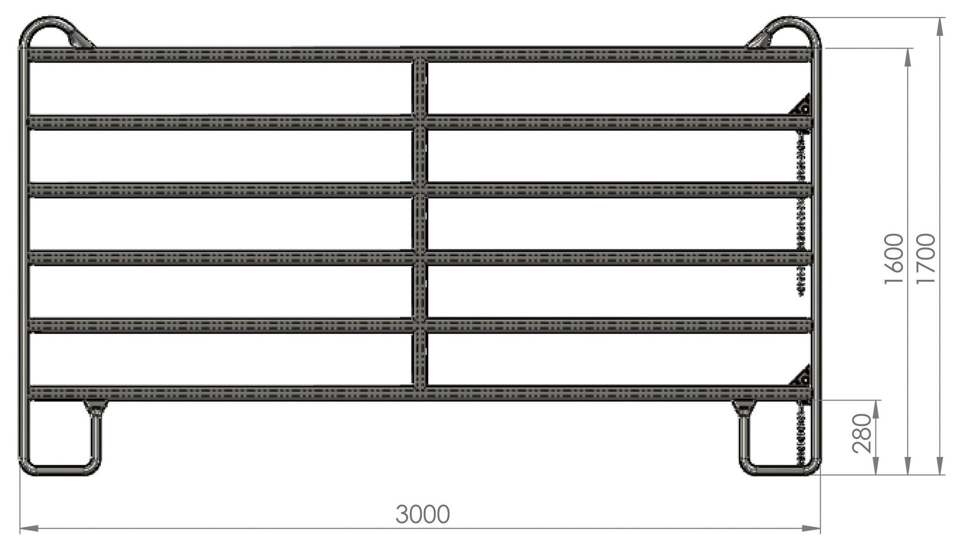 Kerbl Weidepanel, Metall feuerverzinkt