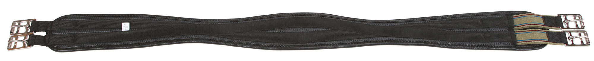 Covalliero Sattelgurt, PU, geschweift, schwarz